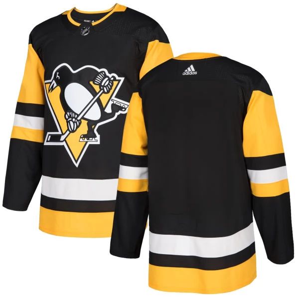 Herren Pittsburgh Penguins Eishockey Trikot Blank Schwarz Authentic
